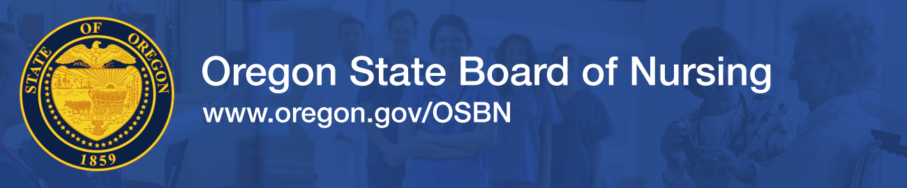 Oregon State Board of Nursing banner