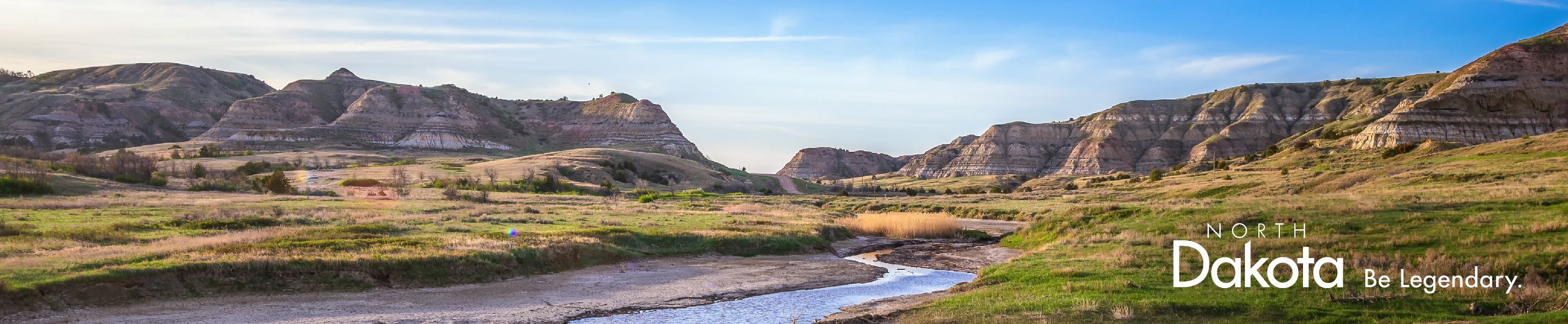 River in Badlands of North Dakota