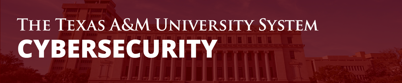 TAMUS Cyber Logo on TAMU Photo Background