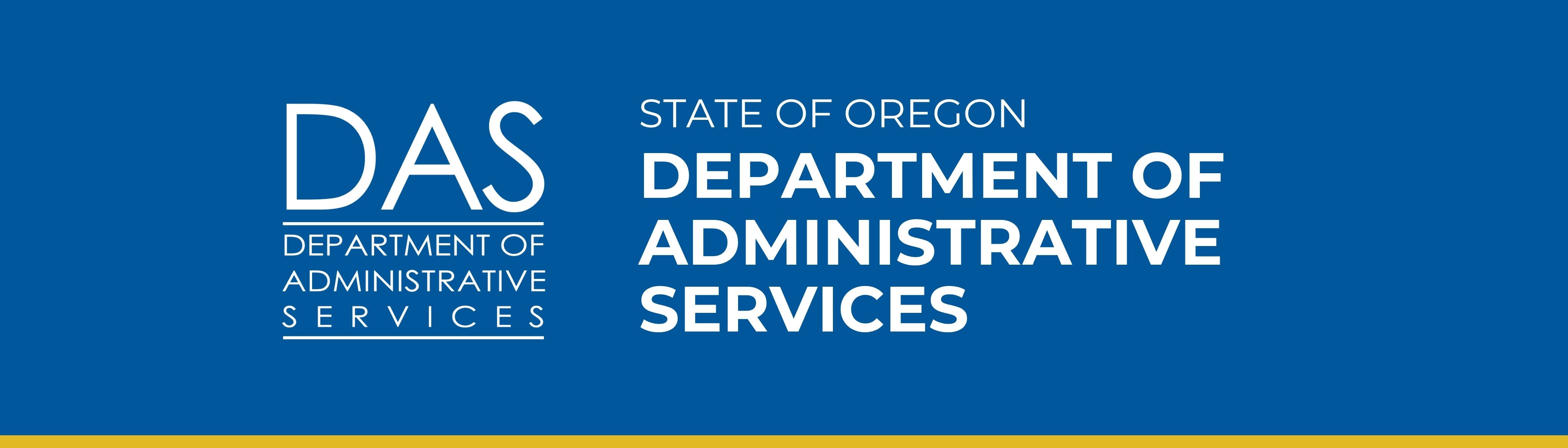 Oregon Department of Administrative Services Banner