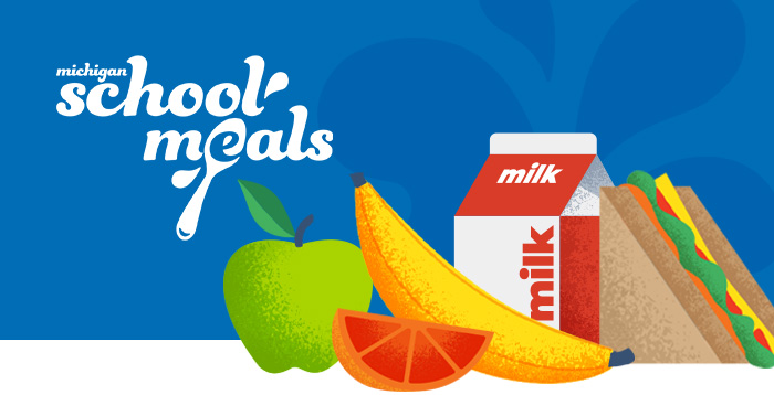 Michigan School Meals Logo and Lunch