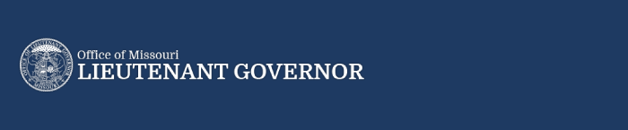 Office of Missouri Lieutenant Governor's Office seal and banner