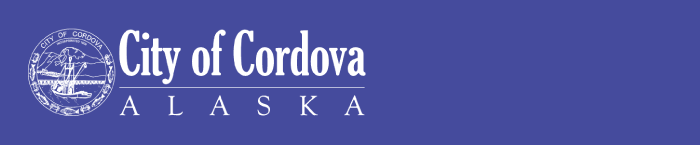 City of Cordova banner with blue background