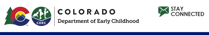 Colorado Department of Early Childhood banner